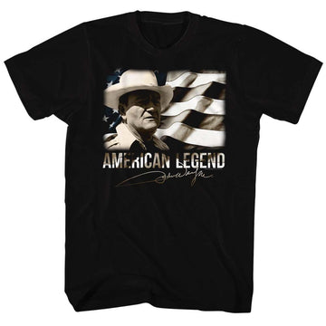 John Wayne-Legend-Black Adult S/S T-Shirt - Black