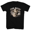 John Wayne-Poppin Out-Black Adult S/S T-Shirt - Black
