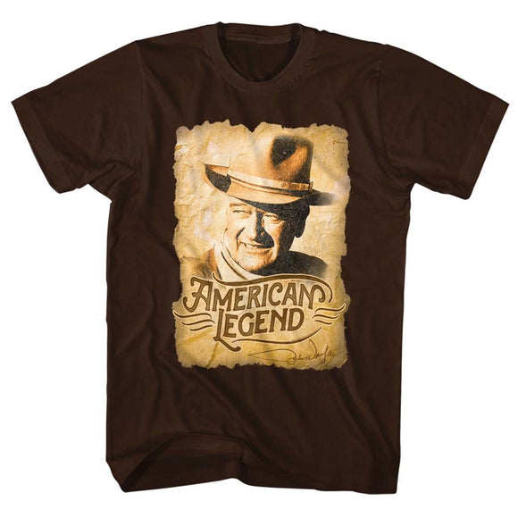 John Wayne-Legend-Dark Chocolate Adult S/S T-Shirt - Dark Chocolate