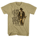 John Wayne-Do It-Khaki Heather Adult S/S T-Shirt - Khaki Heather
