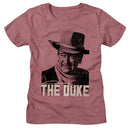 John Wayne-John Wayne Duke-Mauve Heather Ladies S/S T-Shirt - Mauve Heather