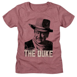 John Wayne-John Wayne Duke-Mauve Heather Ladies S/S T-Shirt - Mauve Heather