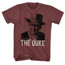 John Wayne-Duke-Vintage Maroon Heather Adult S/S T-Shirt - Vintage Maroon Heather