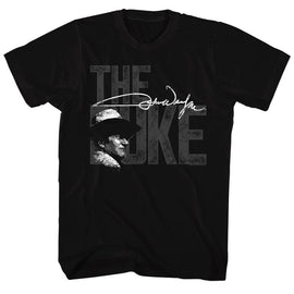John Wayne-The Big Duke-Black Adult S/S T-Shirt - Black