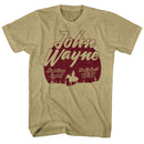 John Wayne-The Big Trail-Khaki Heather Adult S/S T-Shirt - Khaki Heather