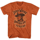 John Wayne-Banner-Antique Orange Heather Adult S/S T-Shirt - Antique Orange Heather