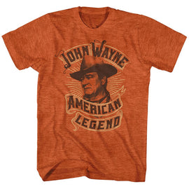 John Wayne-Banner-Antique Orange Heather Adult S/S T-Shirt - Antique Orange Heather