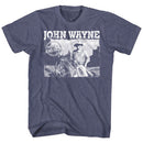 John Wayne-Made In America-Indigo Heather Adult S/S T-Shirt - Indigo Heather