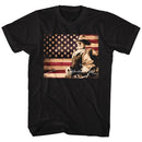 John Wayne-Tin Sign-Black Adult S/S T-Shirt - Black