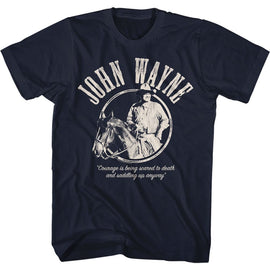 John Wayne-Courage-Navy Adult S/S T-Shirt - Navy
