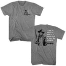 John Wayne-John Wayne Life Is Tough Quote-Graphite Heather Adult S/S T-Shirt ***F&B***-S - Graphite Heather