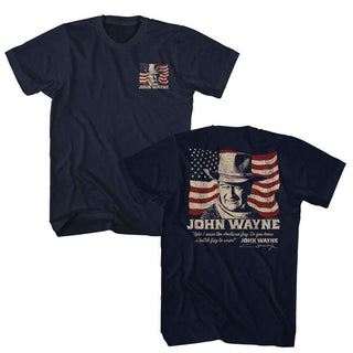 John Wayne John Wayne Better Flag 2 Adult T-Shirts