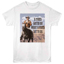 John Wayne-John Wayne Gotta Do-White Adult S/S T-Shirt - White