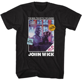 John Wick-John Wick Vhs Cover-Black Adult S/S T-Shirt - Black