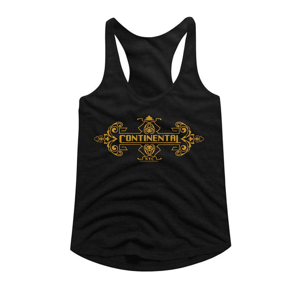 John Wick-John Wick Continental NYC-Black Ladies Slimfit Racerback-S - Black