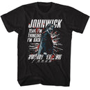 John Wick-John Wick Im Thinking Im Back-Black Adult S/S T-Shirt - Black