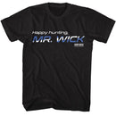 John Wick-John Wick Happy Hunting-Black Adult S/S T-Shirt - Black