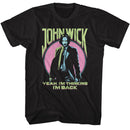 John Wick-John Wick Yeah Im Thinking Im Back-Black Adult S/S T-Shirt - Black