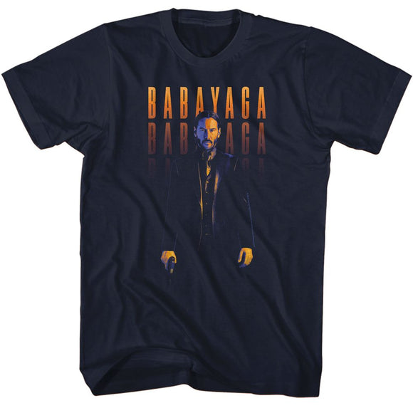 John Wick-John Wick Baba Yaga-Navy Adult S/S T-Shirt - Navy
