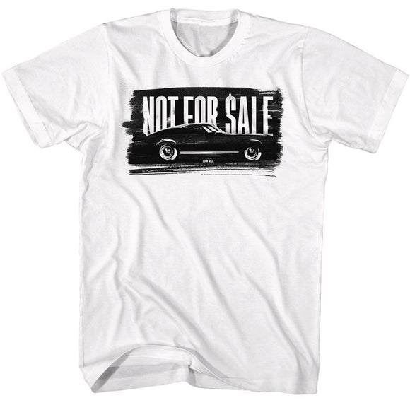 John Wick-John Wick Not For Sale-White Adult S/S T-Shirt - White