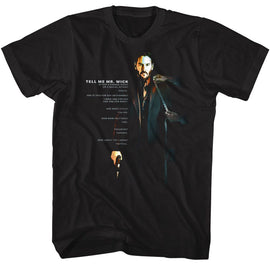 John Wick-John Wick Tell Me-Black Adult S/S T-Shirt - Black