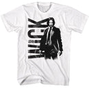 John Wick-John Wick Bw John Wick-White Adult S/S T-Shirt - White