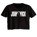 John Wick-John Wick With Name-Black Ladies S/S Festival Cali Crop-S - Black