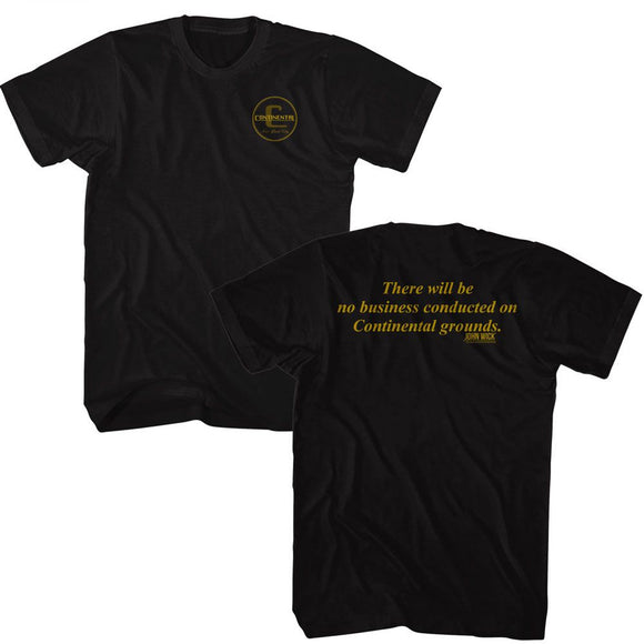 John Wick-John Wick Continental Locations-Black Adult S/S T-Shirt ***F&B***-S - Black