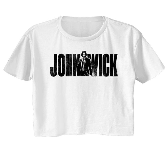 John Wick-John Wick With Name-White Ladies Festival Cali Crop-S - White