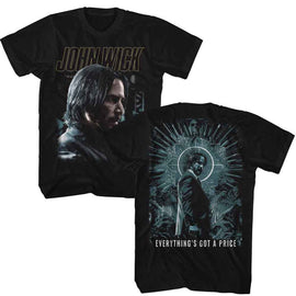 John Wick-John Wick Everythings Got A Price-Black Adult S/S T-Shirt ***F&B***-S - Black