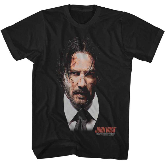 John Wick-John Wick Large With Logo-Black Adult S/S T-Shirt - Black