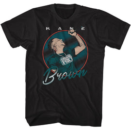 Kane Brown-Kane Brown In Circle-Black Adult S/S T-Shirt - Black
