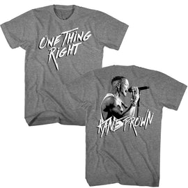 Kane Brown-Kane Brown One Thing Front And Back-Graphite Heather Adult S/S T-Shirt ***F&B***-S - Graphite Heather