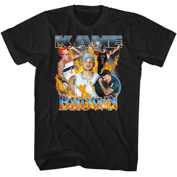 Kane Brown-Kane Brown Fire Multi Image-Black Adult S/S T-Shirt - Black