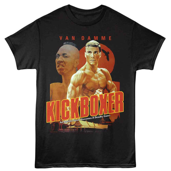 Kickboxer-Kickboxer Poster Large Text-Black Adult S/S T-Shirt - Black