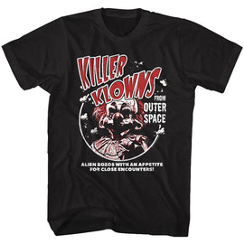 Killer Klowns-Alien Bozos-Black Adult S/S T-Shirt - Black