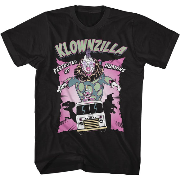 Killer Klowns-Klownzilla-Black Adult S/S T-Shirt - Black