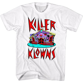 Killer Klowns-Crazy House-White Adult S/S T-Shirt - White
