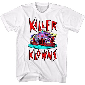 Killer Klowns-Crazy House-White Adult S/S T-Shirt - White