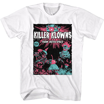 Killer Klowns-Killer Klowns Killer Komic-White Adult S/S T-Shirt - White