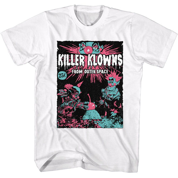 Killer Klowns-Killer Klowns Killer Komic-White Adult S/S T-Shirt - White