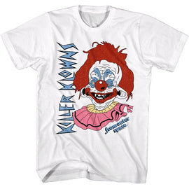 Killer Klowns-Rudy Headshot-White Adult S/S T-Shirt - White