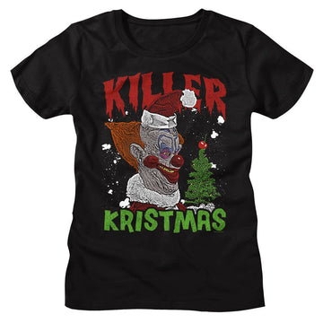 Killer Klowns-Killer Klowns Killer Kristmas-Black Ladies S/S T-Shirt - Black