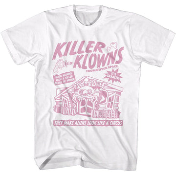 Killer Klowns-Killer Klowns Klown Flyer-White Adult S/S T-Shirt - White