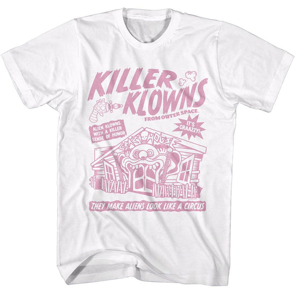 Killer Klowns-Killer Klowns Klown Flyer-White Adult S/S T-Shirt - White