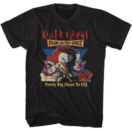 Killer Klowns-Killer Klowns Pretty Big Shoes To Fill-Black Adult S/S T-Shirt - Black