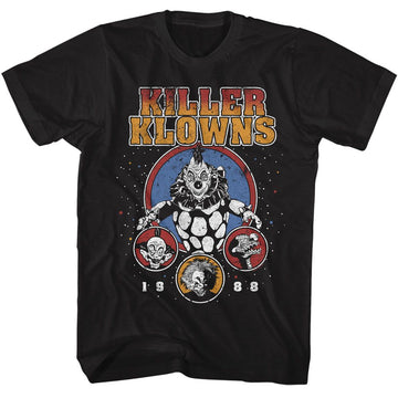 Killer Klowns-Killer Klowns 1988-Black Adult S/S T-Shirt - Black