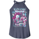 Killer Klowns-Killer Klowns Crazy Bunch-Navy Frost Ladies Sleeveless Rocker Tank-S - Navy Frost