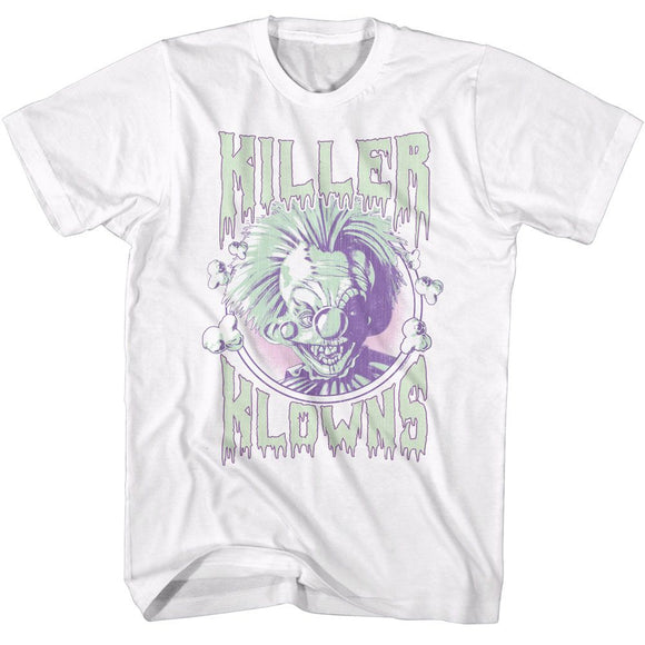Killer Klowns-Killer Klowns Pastel Popcorn-White Adult S/S T-Shirt - White