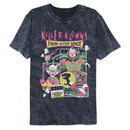 Killer Klowns-Killer Klowns Comic Boxes-Mineral Wash Navy Adult S/S T-Shirt - Navy
